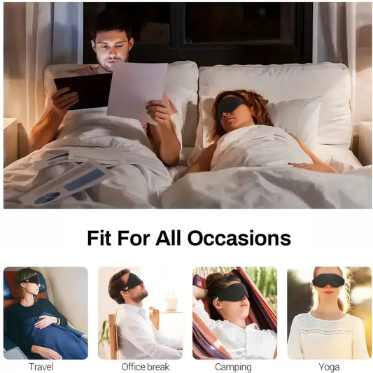 Adjustable 3D Sleep Mask for Men & Women - Breathable, Light-Blocking Eye Cover for Naps & Travel Father's Day, Mother's Day Gift by Anti Spier