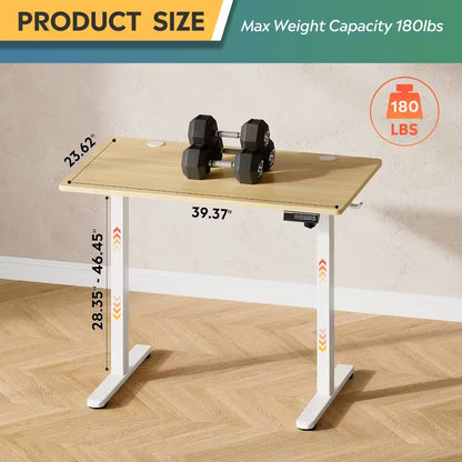 Electric Sit to Stand Desk with 3 Memory Presets, Adjustable Height Stand up Desk, Height Adjustable Standing Computer Desk for Home Office, 40/ 55/ 63/ 71 Inches, Ergonomic Workspace, Workspace Furniture, Sleek Design, Modern Desk by Anti Spier