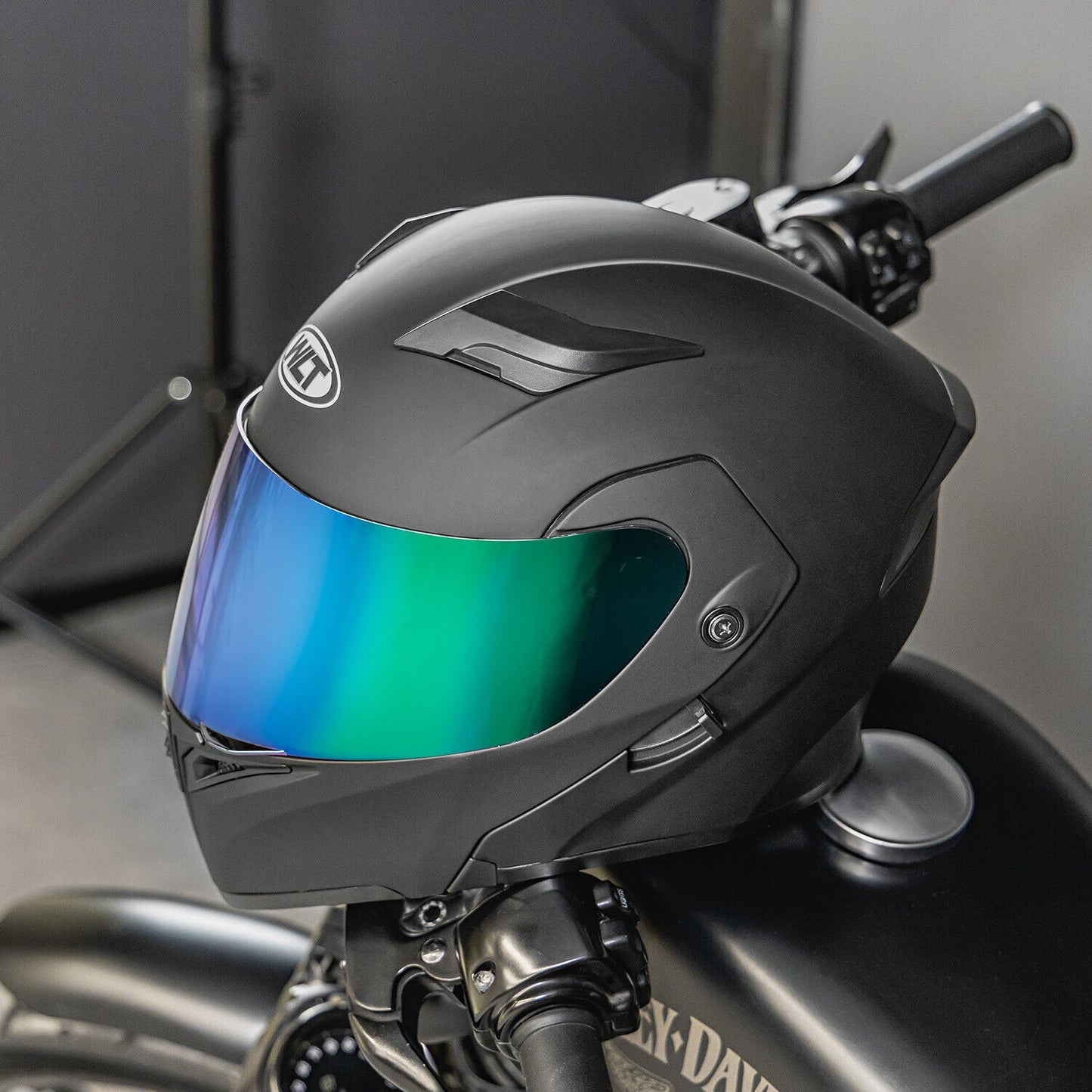 Full Face Dual Visor Flip Moto Helmet Modular Motorcycle Helmet Color Lens New by Anti Spier
