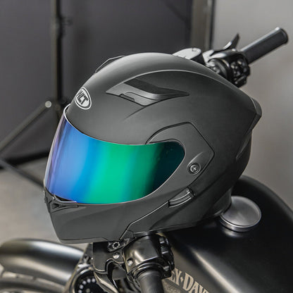 Full Face Dual Visor Flip Moto Helmet Modular Motorcycle Helmet Color Lens New by Anti Spier