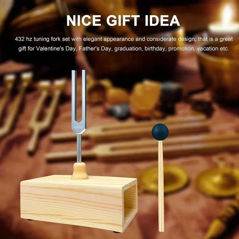 432Hz Tuning Fork with Resonance Box, for Sound Healing, Tuning Fork Resonance Teaching, Hearing Tests, Meditation by Anti Spier