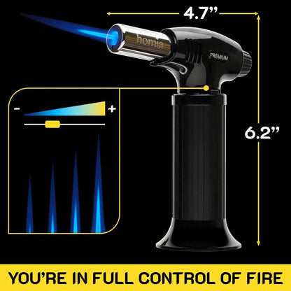 Butane Torch Adjustable Flame for Smoking Guns and Smokers with Wood Chips Bag by Anti Spier