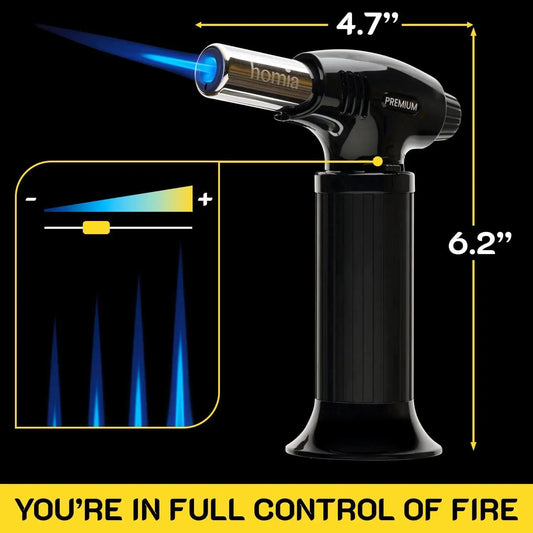 Butane Torch Adjustable Flame for Smoking Guns and Smokers with Wood Chips Bag by Anti Spier