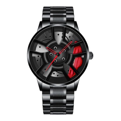 Men's Vacuum Plating Wheel Style Quartz Watch by Anti Spier
