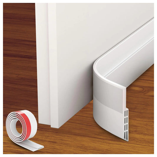 Door Draft Stopper Under Door Draft Blocker Door Sweep for Exterior & Interior Doors Door Draft Guard Door Bottom Seal Dust and Noise Stopper 39" White by Anti Spier