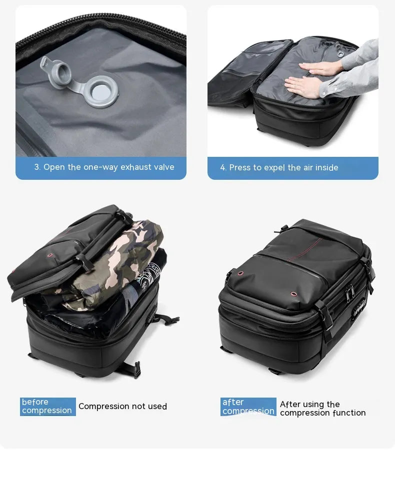 Vacuum Compression Large-capacity Backpack by Anti Spier