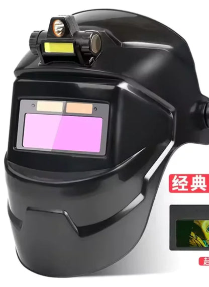 Auto-Darkening Welding Mask with Large View – Adjustable Light for Arc Welding, Grinding, and Cutting by Anti Spier