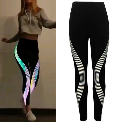 Rainbow Reflective Leggings For Women by Anti Spier