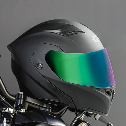 Full Face Dual Visor Flip Moto Helmet Modular Motorcycle Helmet Color Lens New by Anti Spier