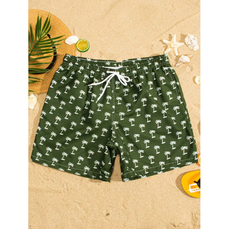 Beach pants men's large size quick dry loose thin men's shorts sports casual flower pants by Hypersku