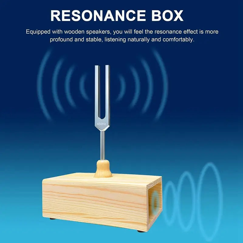 432Hz Tuning Fork with Resonance Box, for Sound Healing, Tuning Fork Resonance Teaching, Hearing Tests, Meditation by Anti Spier