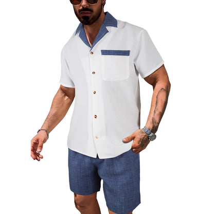 Men's short-sleeved shirt, Hawaiian print casual shirt, men's beach shirt by Hypersku