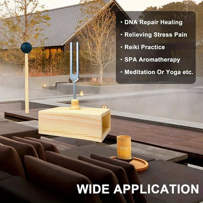 432Hz Tuning Fork with Resonance Box, for Sound Healing, Tuning Fork Resonance Teaching, Hearing Tests, Meditation by Anti Spier