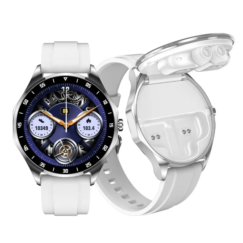 Smart Watch With Earplugs, 2-in-1 Headset Watch, With Fitness Tracker. Smart Watch With Speaker For Answering Calls, Sleep Monitor, Sports Smart Watch With Long Standby Time, Suitable For Android And IPhone by Anti Spier