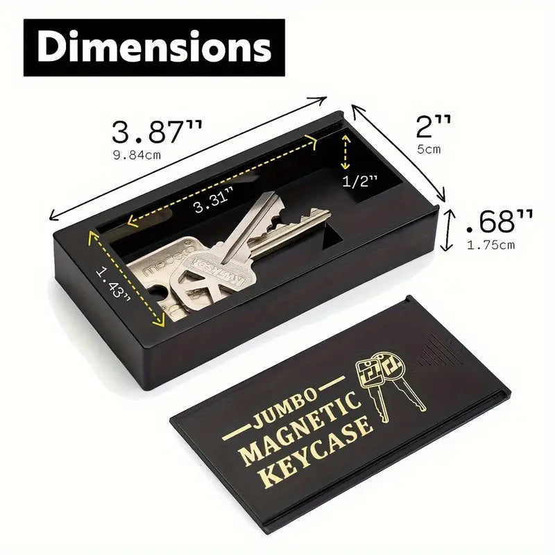 1pc Jumbo Magnetic Keycase - Durable, Secure Spare Key Holder for Cars, RVs, Boats, Homes & Airbnb - Emergency Situations by Anti Spier
