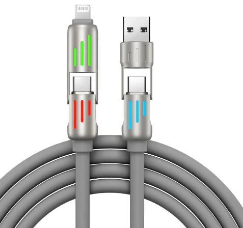 Colorful Four-In-One Fast Charge Cord by Anti Spier
