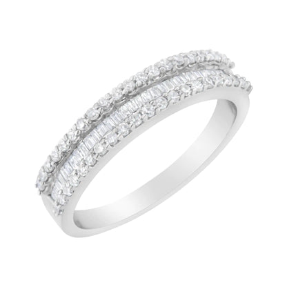 14KT White Gold 1/2 Cttw Diamond Modern Band Ring (H-I Color, SI2-I1 Clarity) by Anti Spier