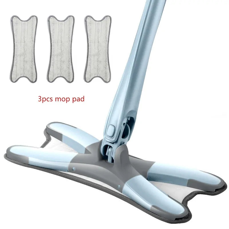 X-Type Floor Mop With 3 Pieces Reusable Microfiber by Anti Spier