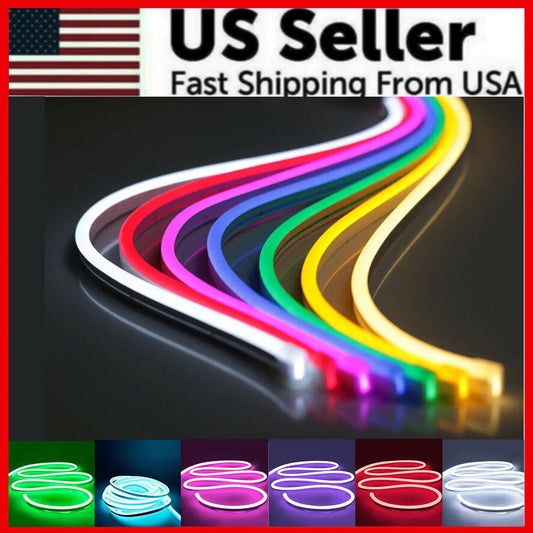 1M 2M 3M 5M 12V Flexible Sign Neon Lights Silicone Tube LED Strip Waterproof USA by Anti Spier