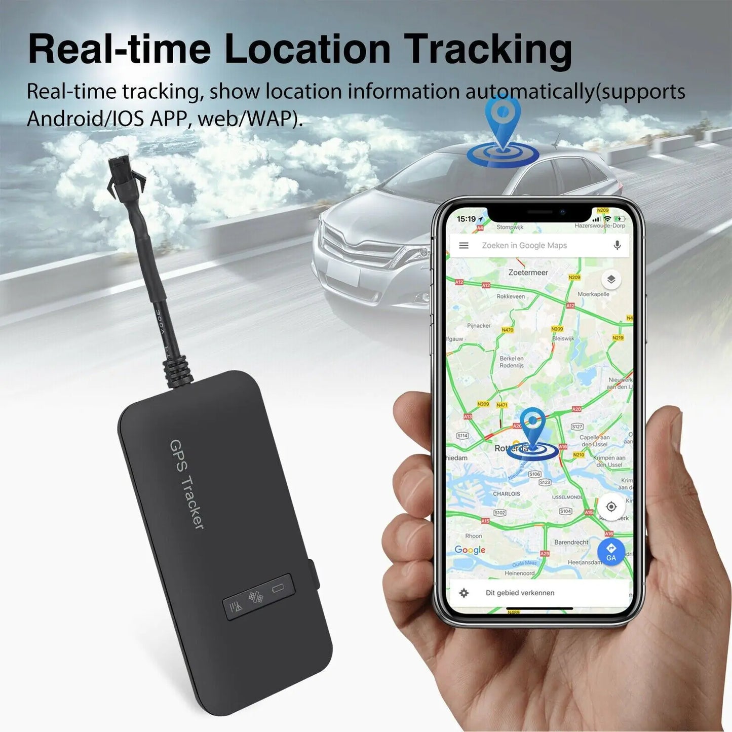 Real Time GPS Tracker Tracking Locator Device GPRS GSM Car/Motorcycle Anti Theft by Anti Spier