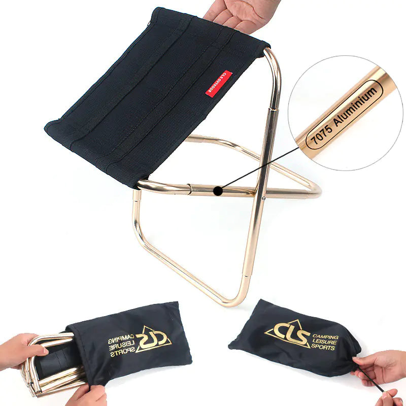 Outdoor Folding Chair - 7075 Aluminum Fishing Stool by Anti Spier