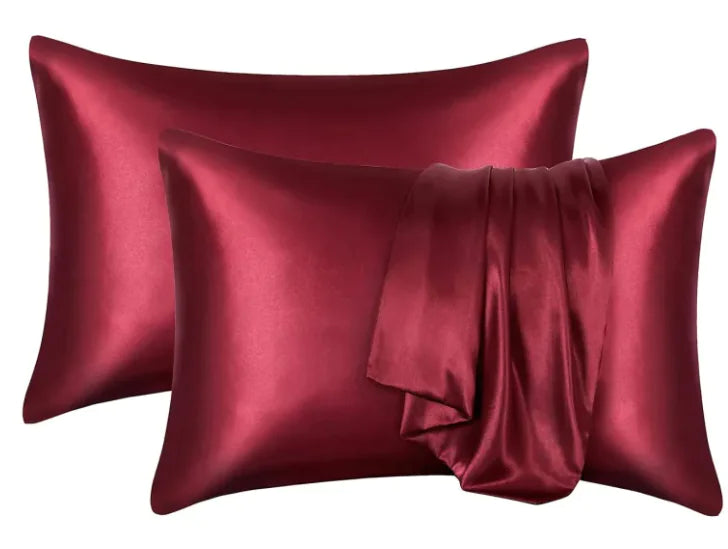 Silk-like Solid Color Pillowcase by Anti Spier