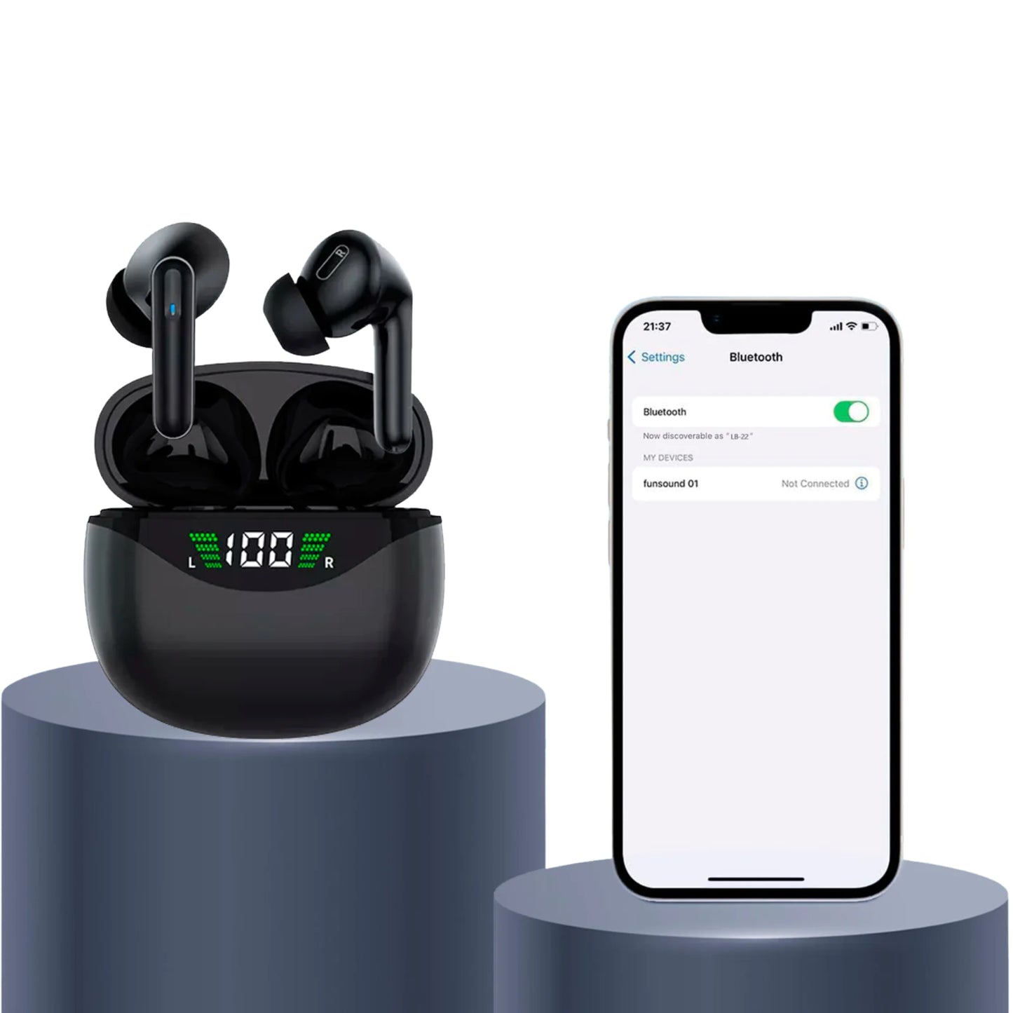 Bluetooth Earbuds Headset 5.3 Wireless Noise Cancelling TWS Trucker Waterproof by Anti Spier