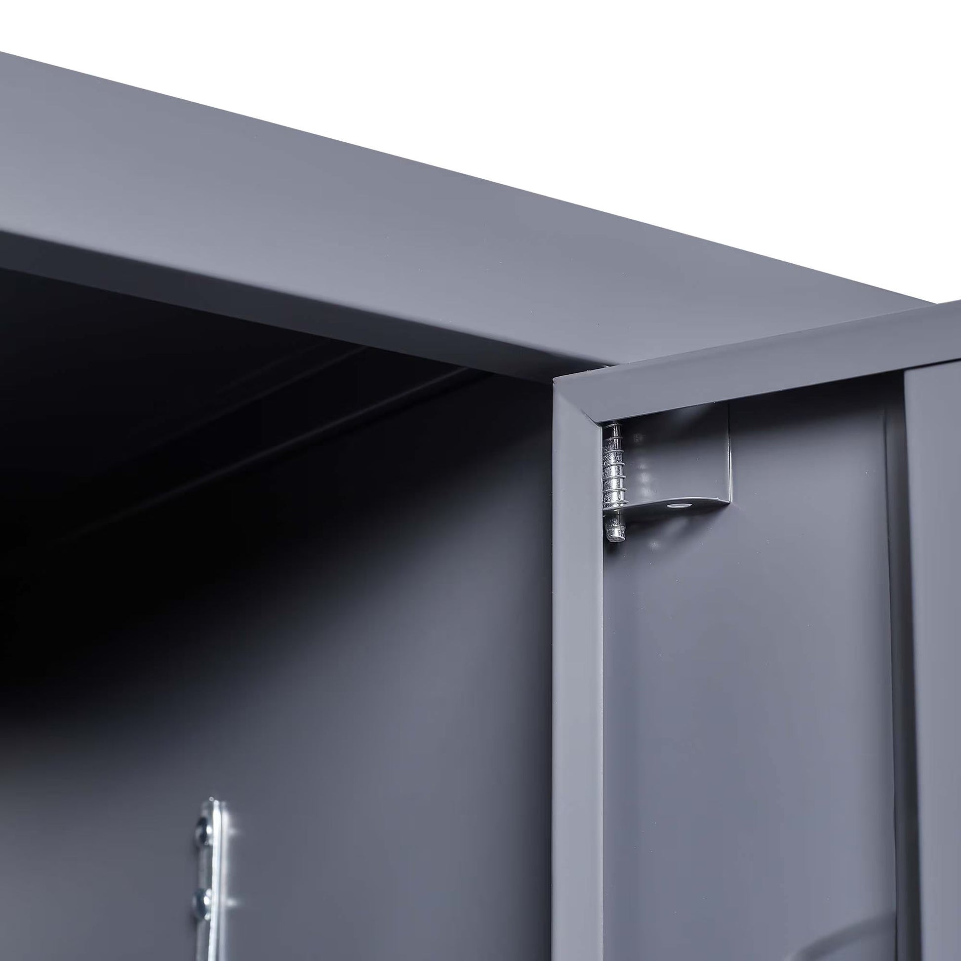3 Employee Metal Lockers With 72 Inch High Locks, Home Gym Office, School Garage Lockers, Gray by Anti Spier