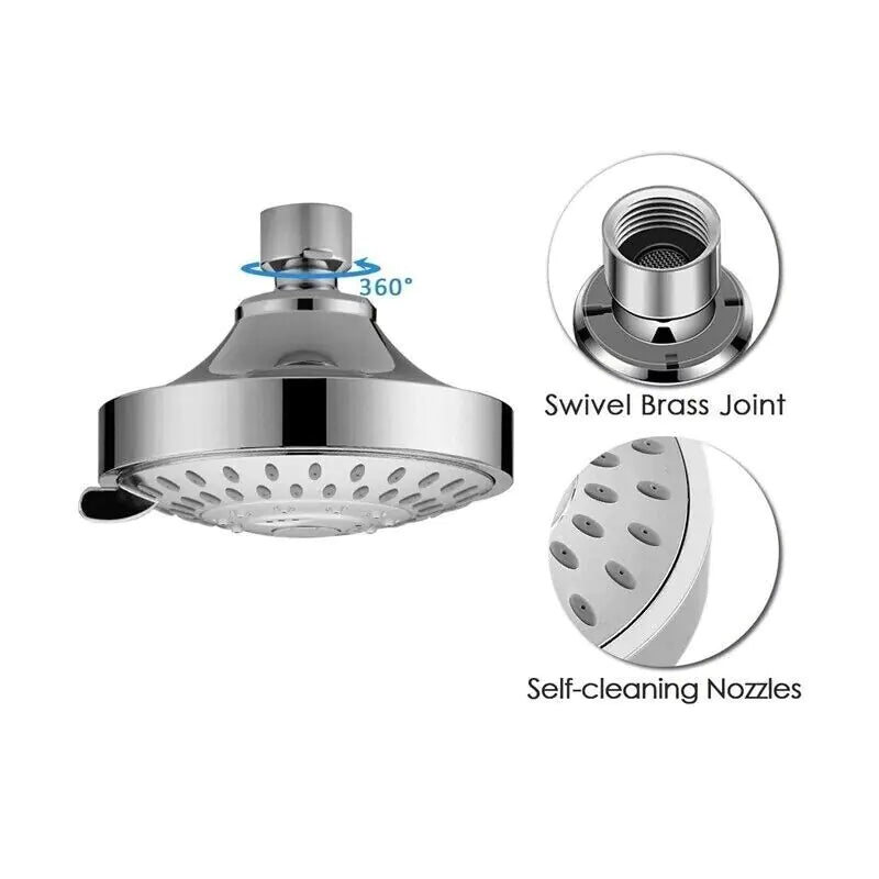Shower Heads Handheld Spray High Pressure Adjustable Showerhead Top Spray Bath by Anti Spier