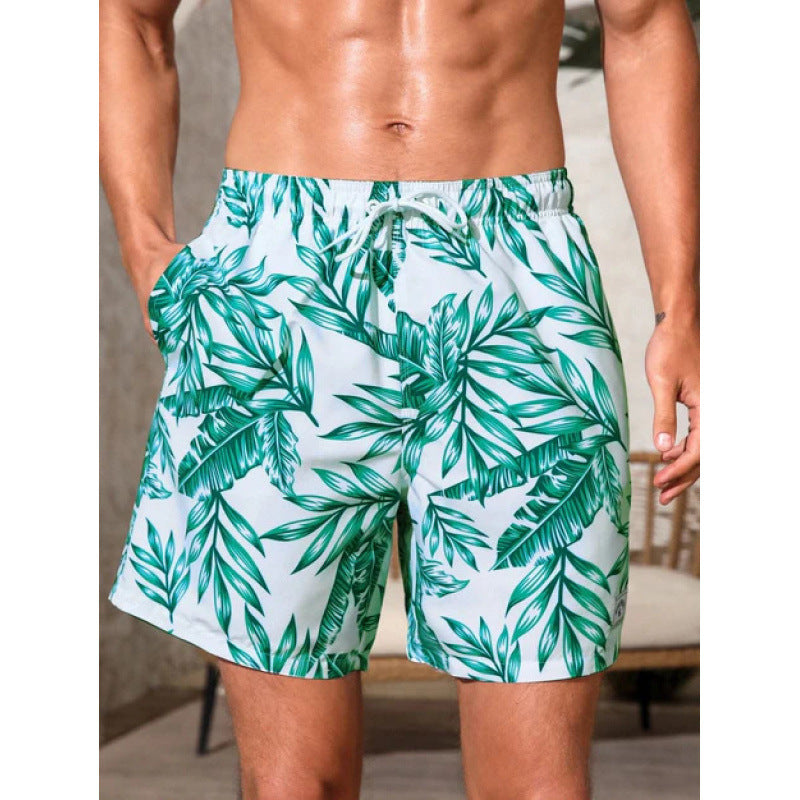 Beach pants men's large size quick dry loose thin men's shorts sports casual flower pants by Hypersku