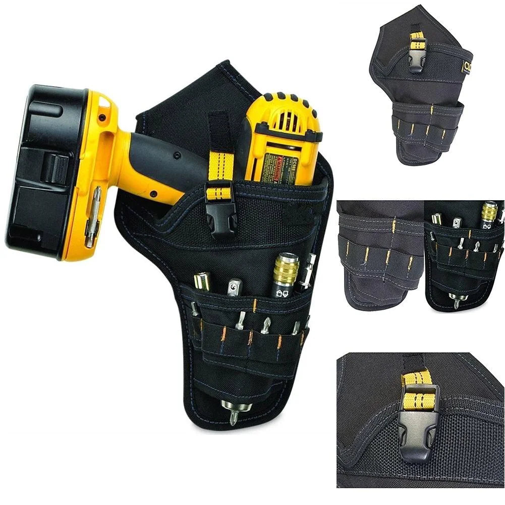 Heavy Duty Drill Holster Tool Belt Pouch Bit Holder Hanging Waist Bag Drill Tool by Anti Spier