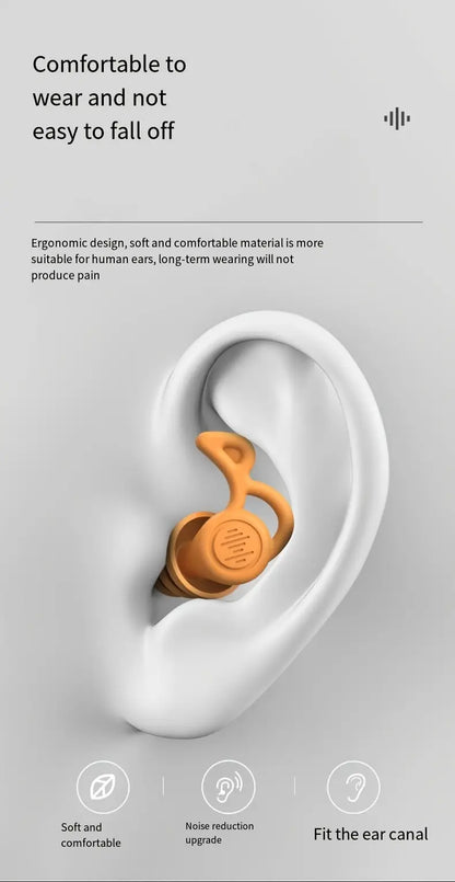 Silicone Noise-Canceling Earplugs for Sleeping - Reusable, Snore & Swimming Comfort, Quiet Night's Rest by Anti Spier