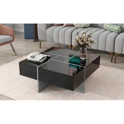 Unique Design Coffee Table With 4 Hidden Storage Compartments by Anti Spier