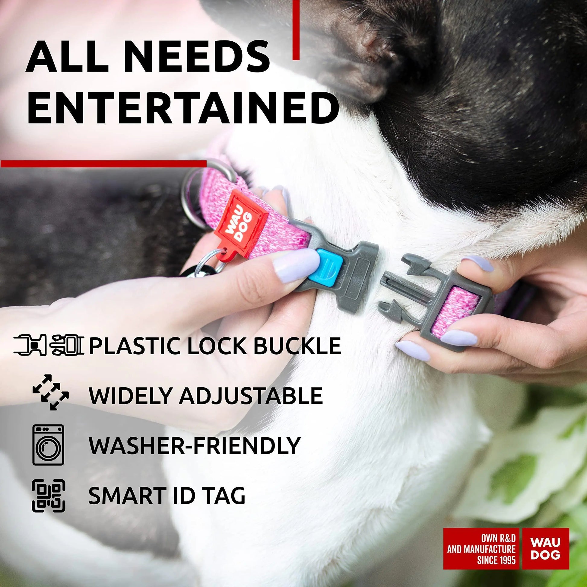 Reflective Cotton Dog Collar Eco Friendly Alt to Nylon Collar 10 16 in Neck x by Anti Spier