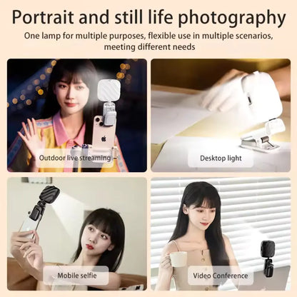 LED Clip-on Phone Light with Adjustable Stand by Anti Spier