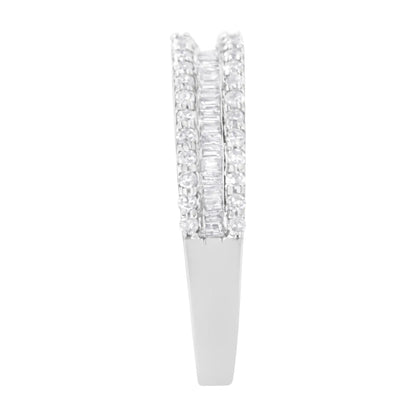 14KT White Gold 1/2 Cttw Diamond Modern Band Ring (H-I Color, SI2-I1 Clarity) by Anti Spier