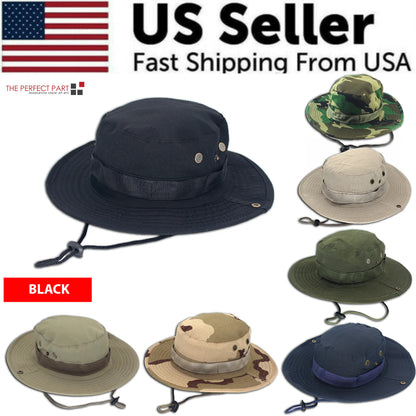 Boonie Bucket Hats Outdoor Fishing Hunting Wide Brim Mesh Camo Safari Sun Cap by Anti Spier