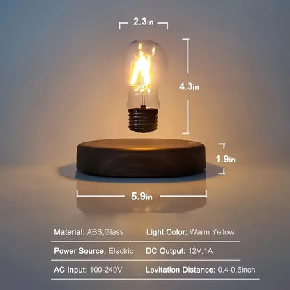 Levitating Light Bulb, Magnetic Floating Levitation Lamp, Decoration For Room And Office, Unique Tech Gift by Anti Spier