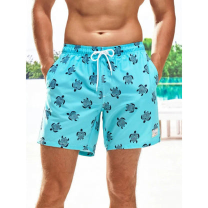 Beach pants men's large size quick dry loose thin men's shorts sports casual flower pants by Hypersku