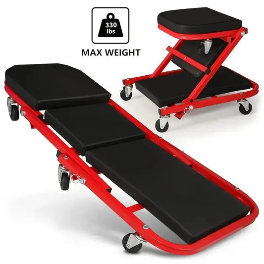 36-Inch Outdoor Z-Shaped Crawling Chair, an Adjustable Load Board Folding Vehicle Crawling Kit, And a Mechanical Crawler with 6 Wheels Measuring 2.5 Inches by Anti Spier