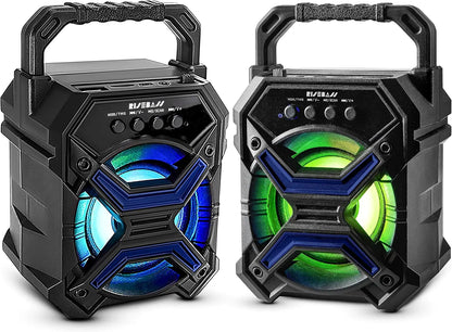 Portable Wireless Bluetooth Speaker with TWS Function - Rechargeable Bluetooth Speaker - LES flashing Lights by Anti Spier