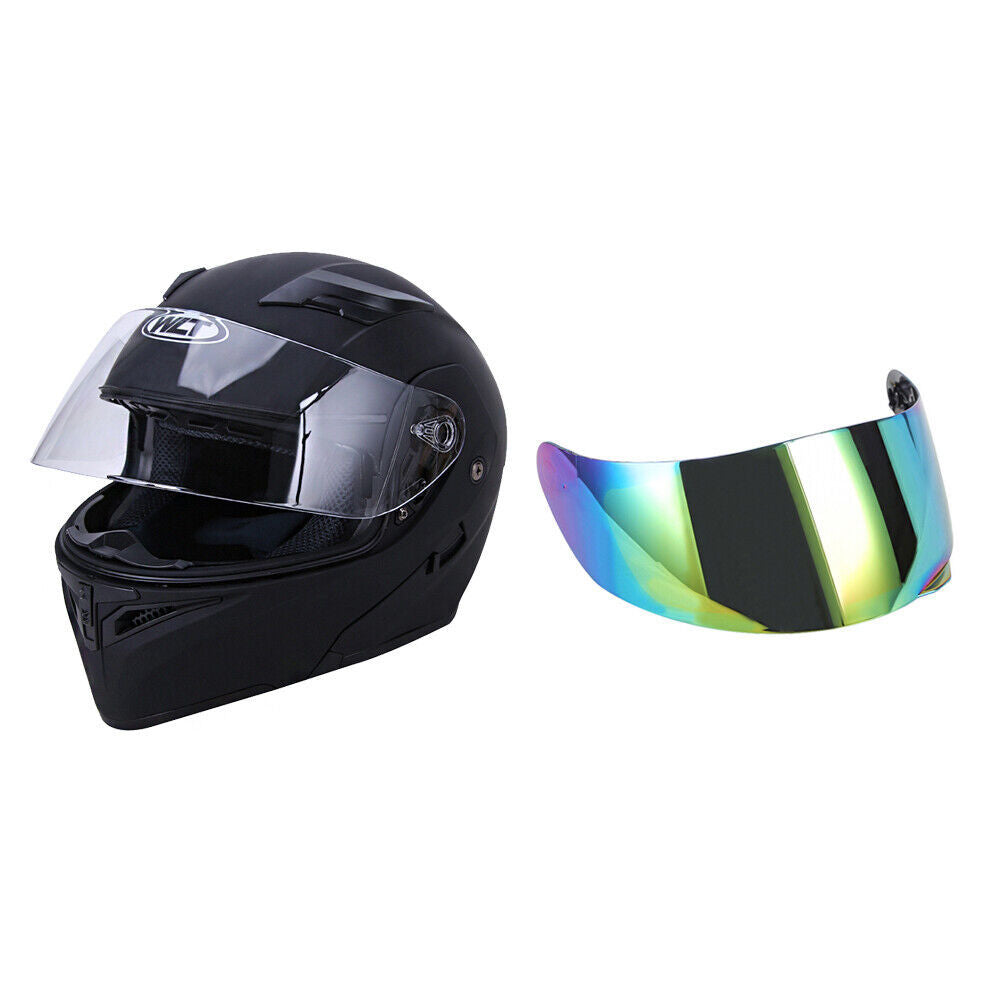 Full Face Dual Visor Flip Moto Helmet Modular Motorcycle Helmet Color Lens New by Anti Spier