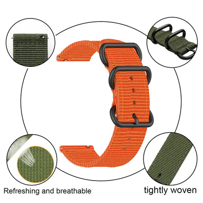 18mm 20mm 22mm Durable Military Woven Nylon Wrist Watch Band Quick Release Strap by Anti Spier