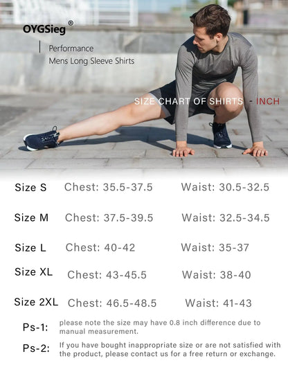 6 Pack Men's Quick Dry Long Sleeve Shirts Moisture Wicking Sun Protection UV UPF SPF Performance T-Shirt for Casual Small 2*black/2*grey/2*dark Grey(6 Pack) by Anti Spier