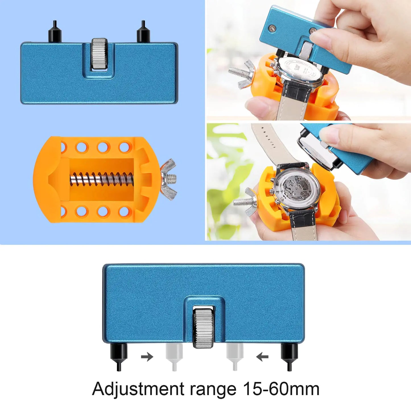 JOREST Watch Battery Replacement Kit, Watch Repair Screwdriver, Watch Band Replacement tool, Watch Wrench Back Remover, Watch Case Opener, Watch Back Remover Holder, Spring bar, Tweezers by Anti Spier