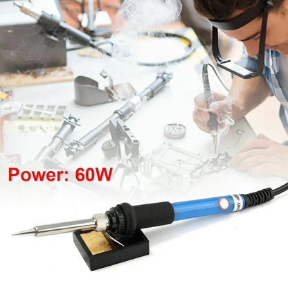 60W Soldering Iron Digital LCD Electric Welding Tools Solder Wire Tweezers Hand by Anti Spier
