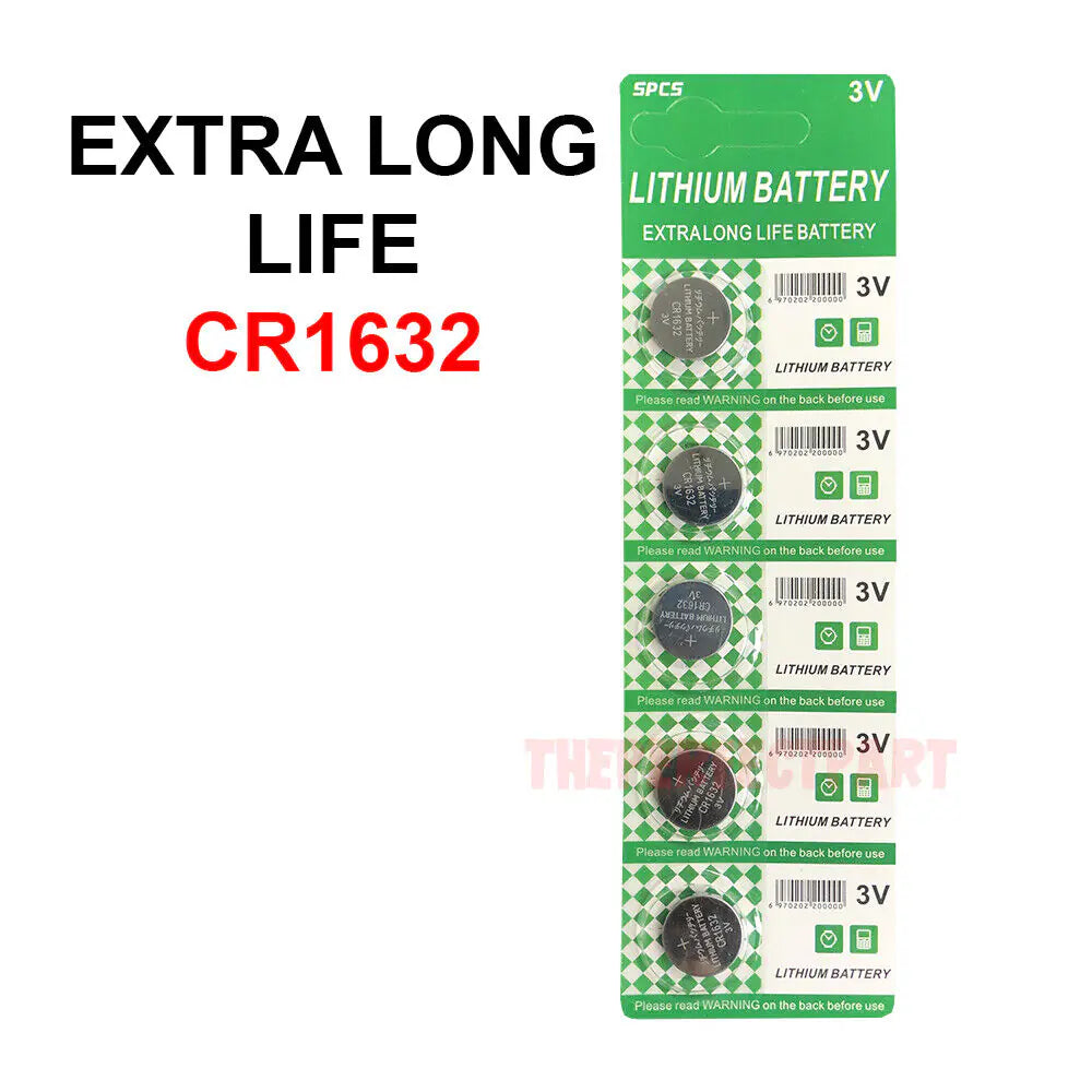 5 PACK FRESH LONG LIFE CR1632 ECR1632 1632 3V Lithium Coin Battery Expire 2031 by Anti Spier