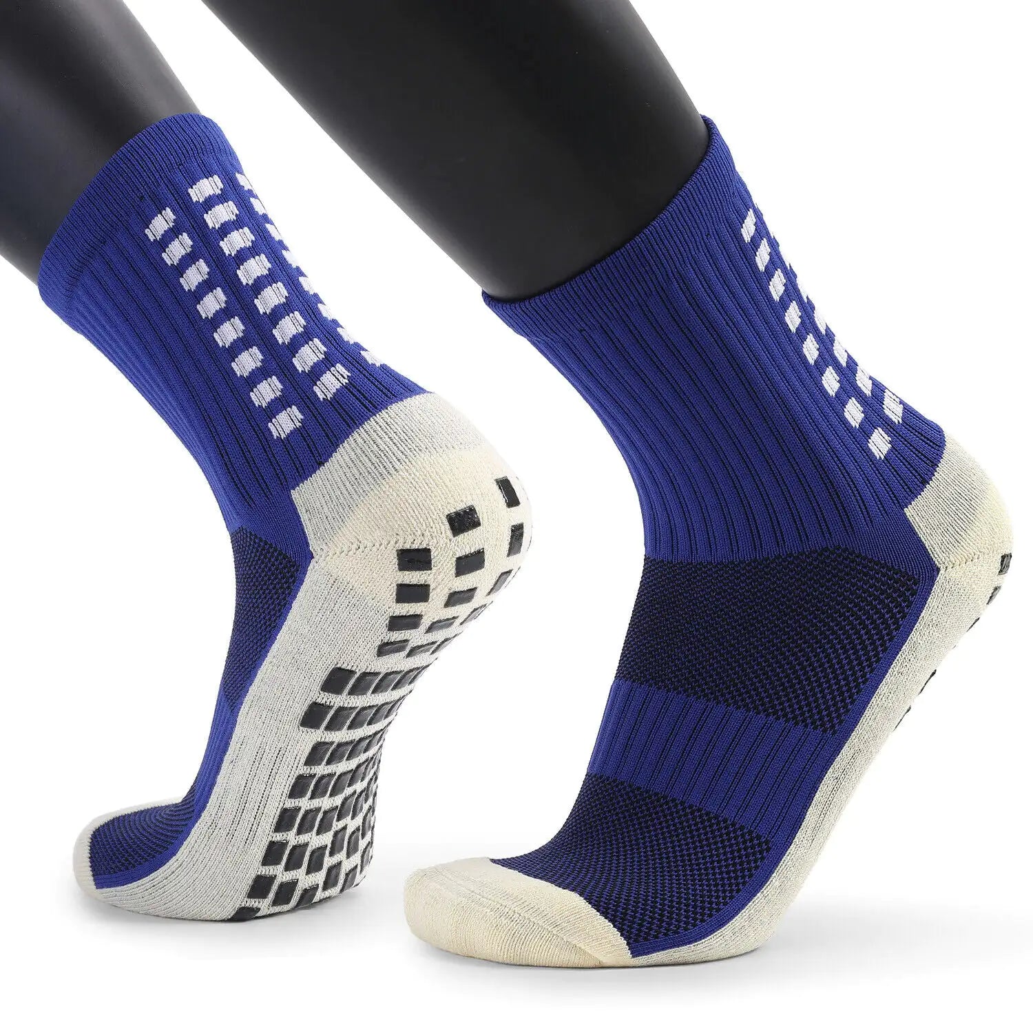 3 Pair Sport Socks Anti Slip W/ Grip Soccer Men Football Basketball Sock Premium by Anti Spier
