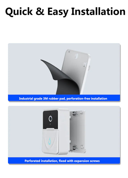 Wireless Security WiFi Smart Doorbell Intercom Video Camera Bell Chime Door Ring by Anti Spier