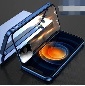 Double Sided Glass Snap Lock Case For iPhones by Anti Spier